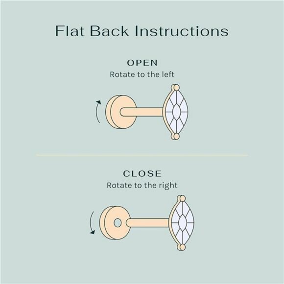 14k gold plated sterling silver cubic zirconia stud earrings for women cartilage - Picture 3 of 7